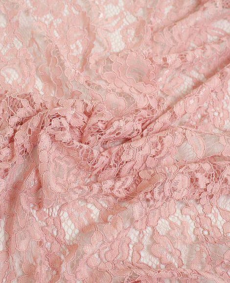 Кружевное полотно розовое